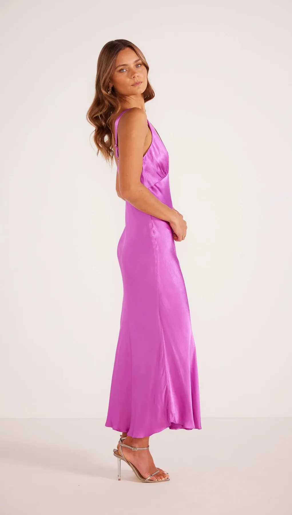 Gaia V Neck Slip Midi Dress sold by Silver Lotus product image thumbnail 2