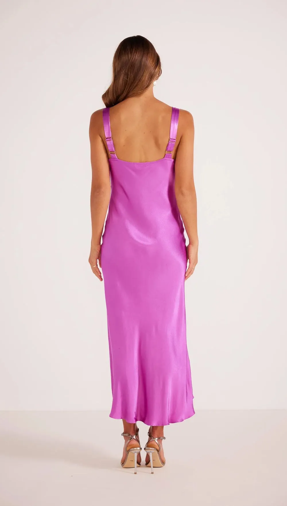 Gaia V Neck Slip Midi Dress sold by Silver Lotus product image thumbnail 4