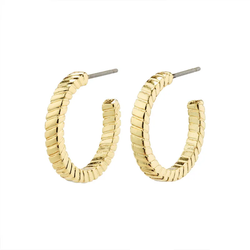 Ecstatic Gold Plated Hoops sold by Silver Lotus