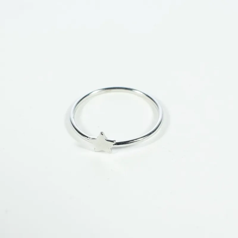 Silver Petite Star Ring sold by Silver Lotus