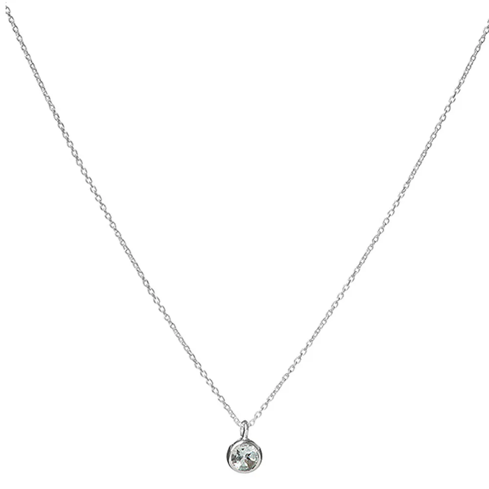 March Birthstone Necklace sold by Silver Lotus product image thumbnail 3