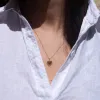 Gold Vermeil Scalloped Heart Necklace sold by Silver Lotus