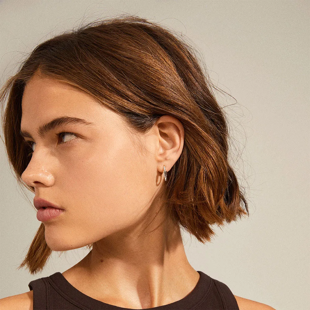 Hopeful Silver Plated Mini Carabiner Hoops sold by Silver Lotus product image thumbnail 2