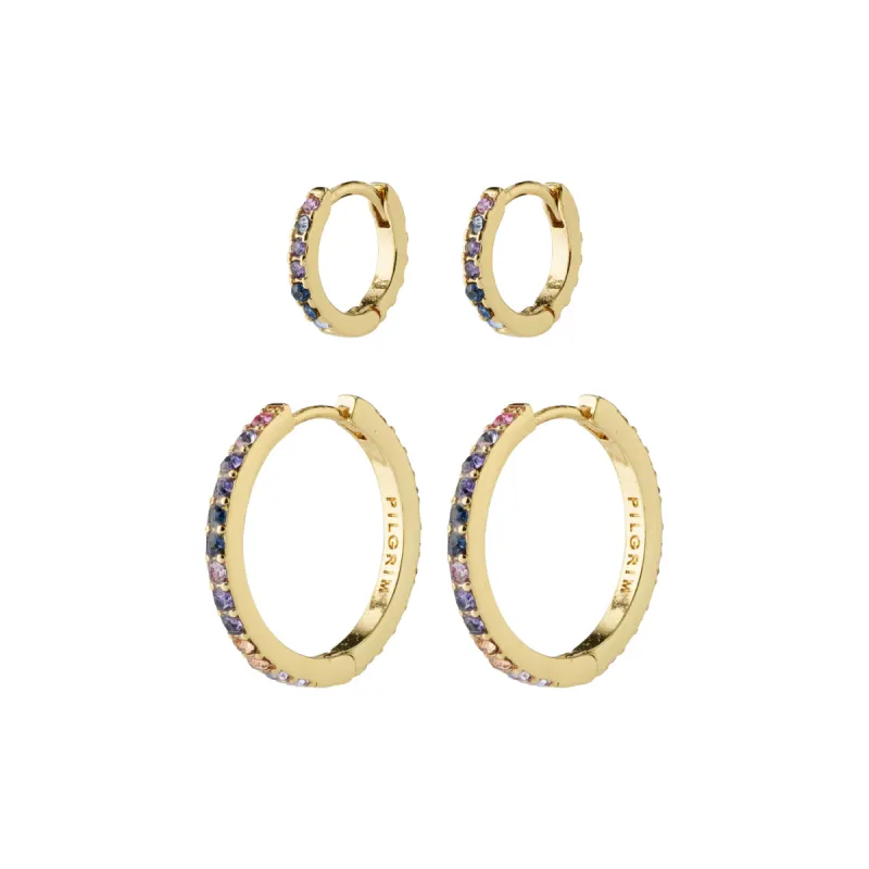 Reign Gold Plated Crystal Earring Set sold by Silver Lotus