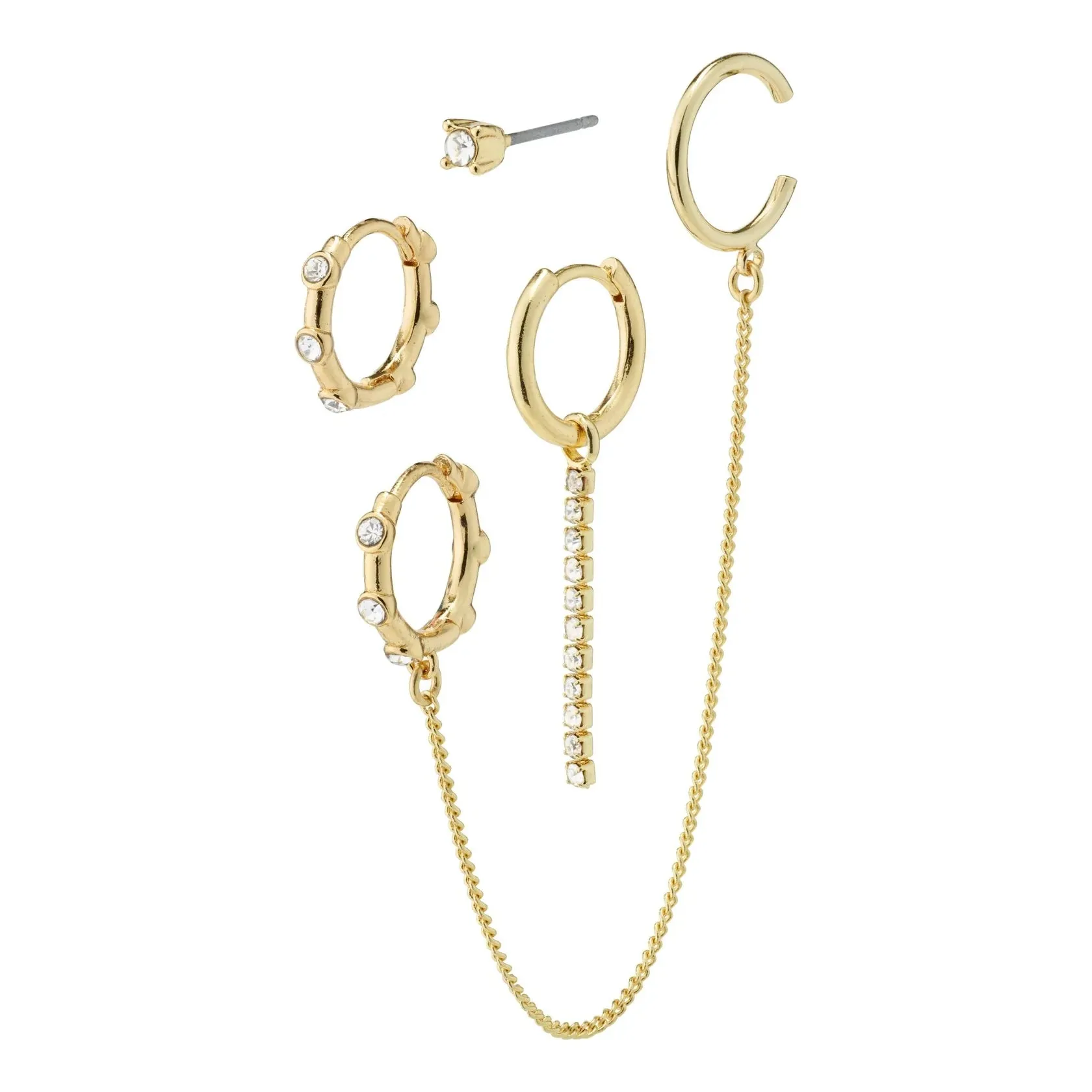Lea Gold Plated Crystal Earring Set sold by Silver Lotus