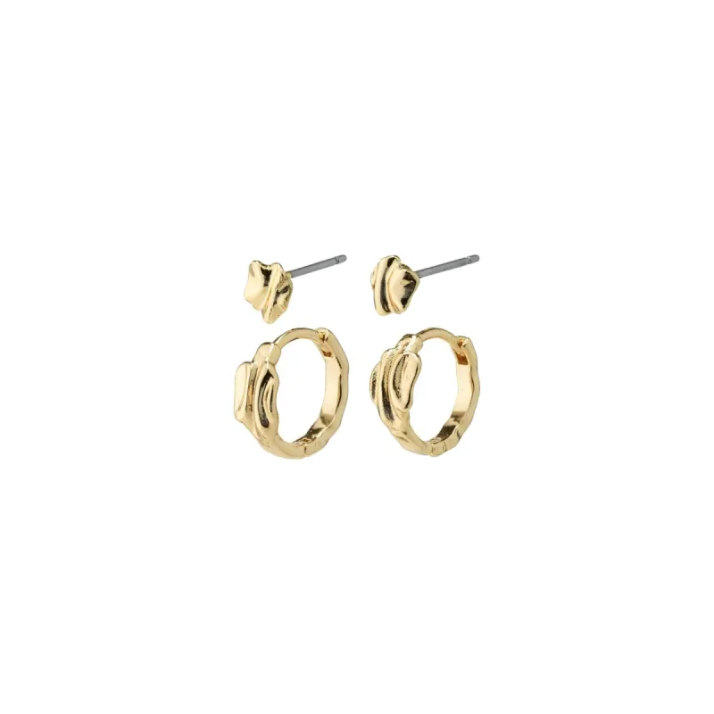 Peace Gold Plated Earring Set sold by Silver Lotus