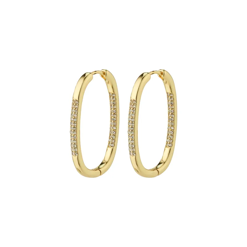 Star Gold Plated Hoops sold by Silver Lotus