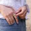 Gold Vermeil Wide Milgrain Edge Band sold by Silver Lotus