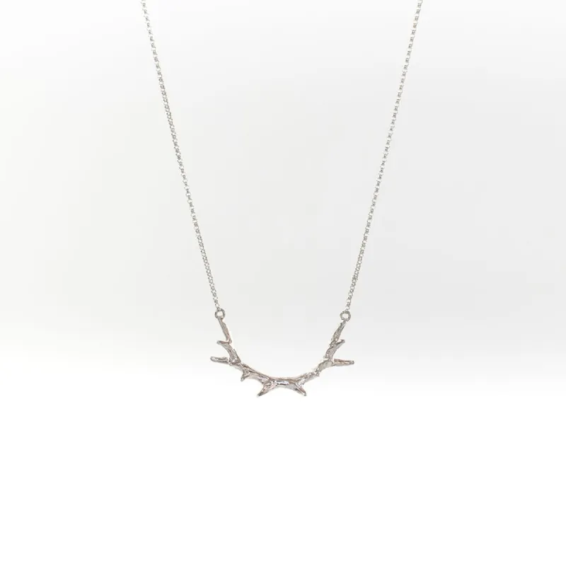 Tiny Silver Antler Necklace sold by Silver Lotus