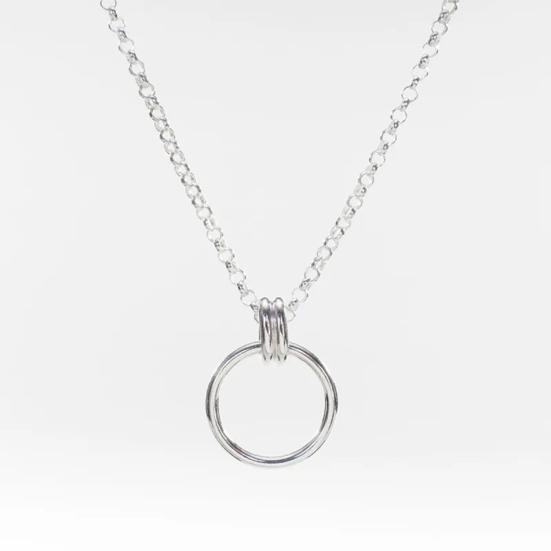 Silver Double Loop Necklace sold by Silver Lotus