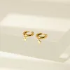Gold Plated Star Charm Huggie Drop Hoop Earrings sold by Silver Lotus