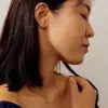 Gold Plated Star Charm Huggie Drop Hoop Earrings sold by Silver Lotus