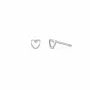 Silver Cutout Heart Studs sold by Silver Lotus