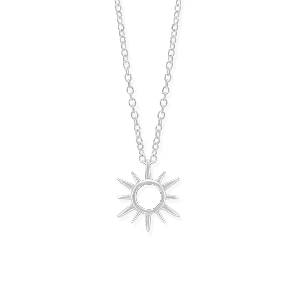 Cutout Silver Sun Necklace sold by Silver Lotus