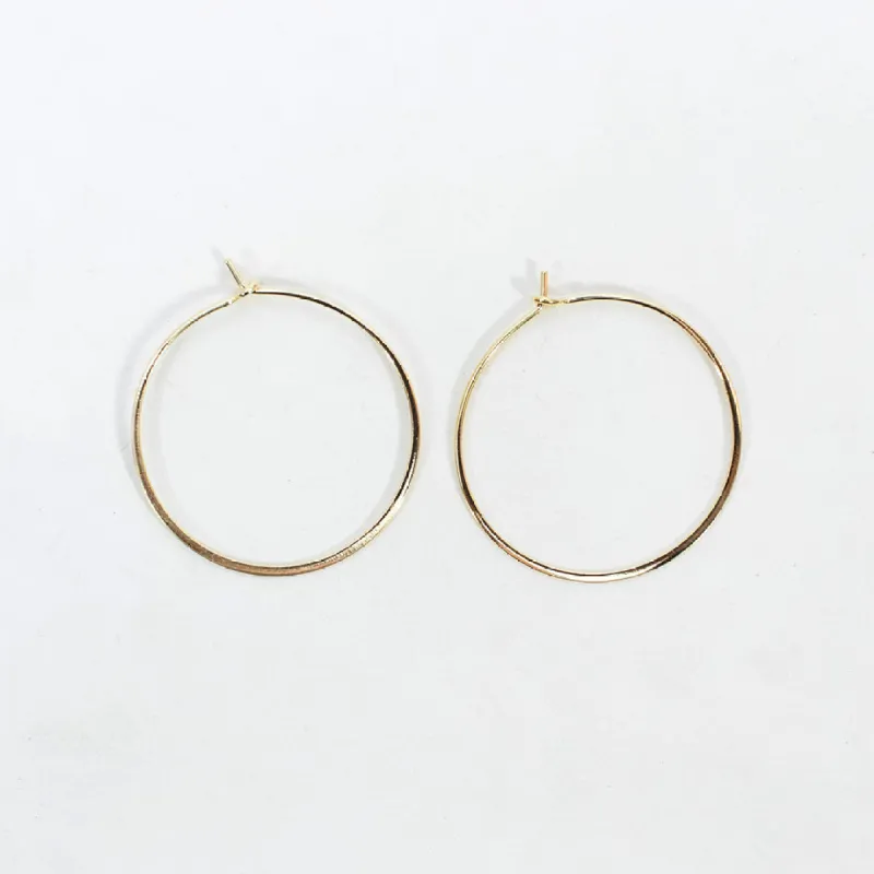 Thin Medium Gold Vermeil Hoops sold by Silver Lotus