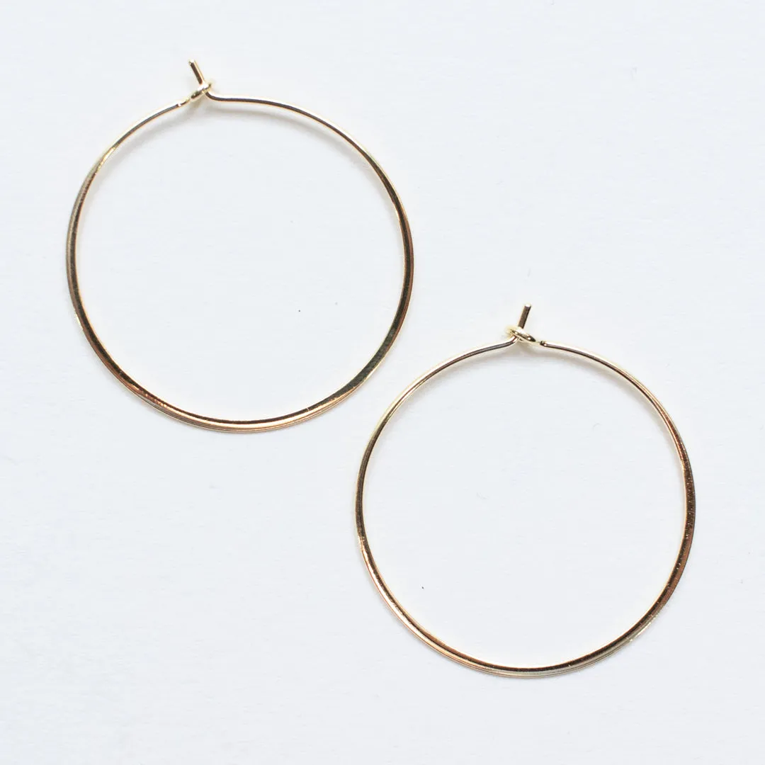 Thin Medium Gold Vermeil Hoops sold by Silver Lotus product image thumbnail 2