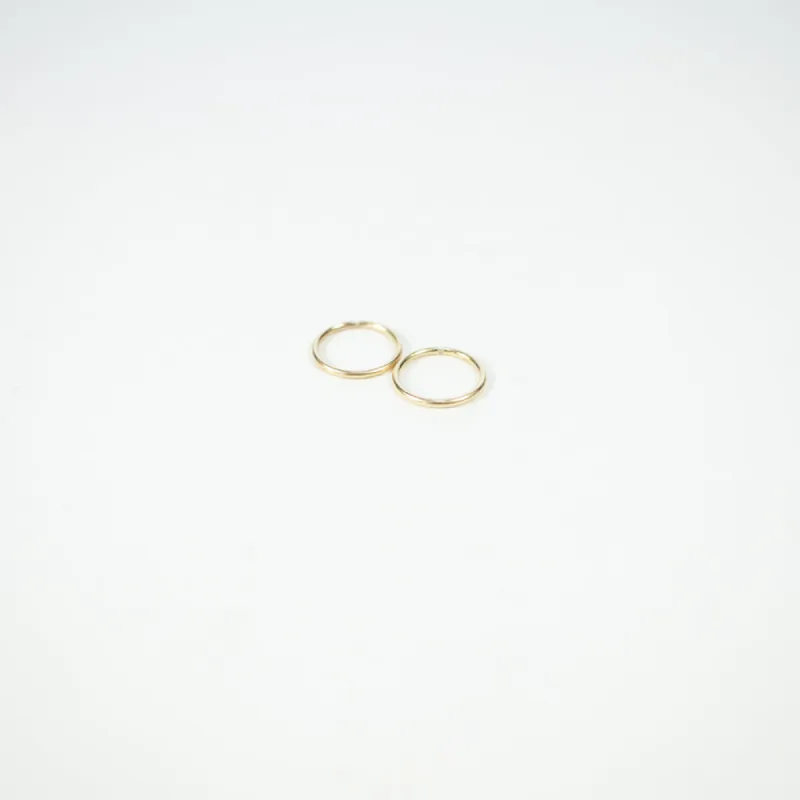 10K Yellow Gold Hoops sold by Silver Lotus