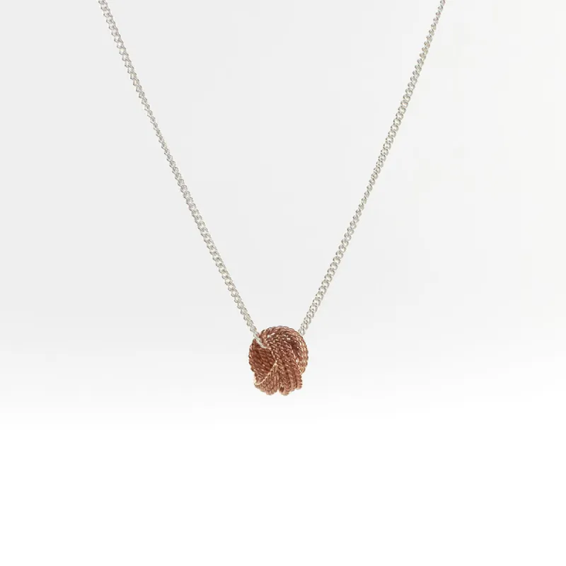 Rose Gold Vermeil Knot Necklace sold by Silver Lotus