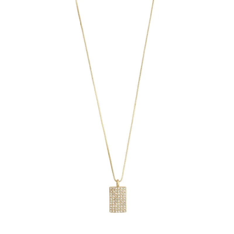 Be Gold Plated Crystal Necklace sold by Silver Lotus