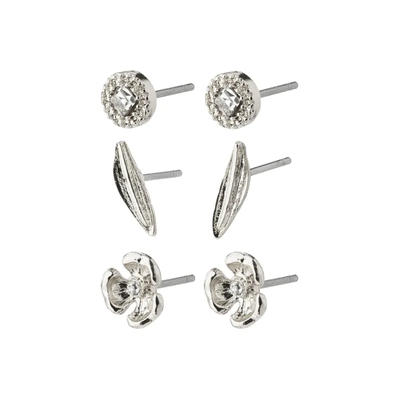 Echo Silver Plated Crystal Earring Set sold by Silver Lotus