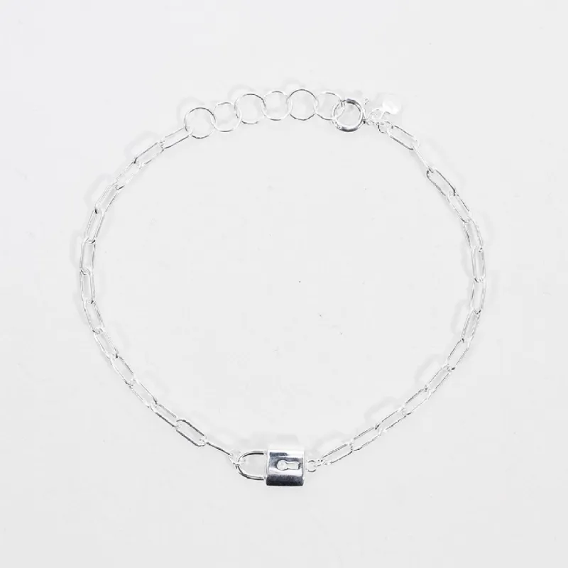 Silver Padlock Bracelet sold by Silver Lotus