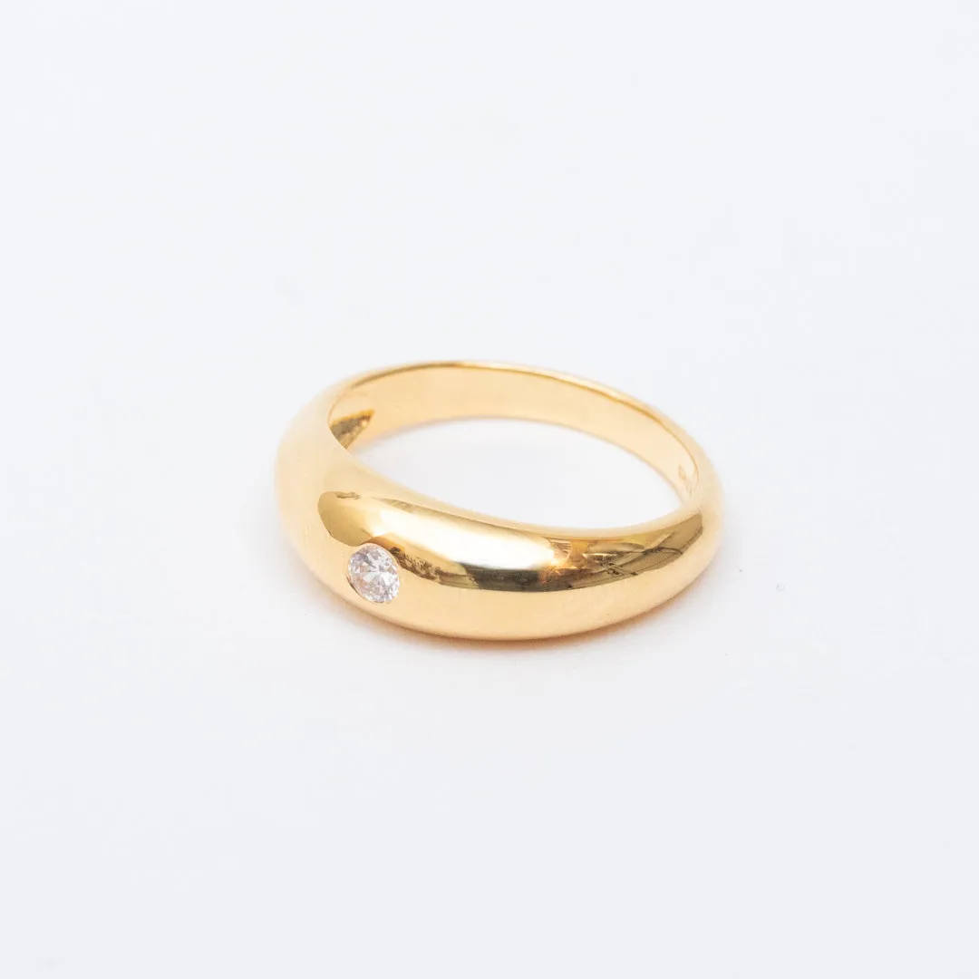 Gold Vermeil Dome Ring sold by Silver Lotus