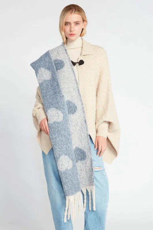 Knitted Heart Tassel Scarf sold by Silver Lotus