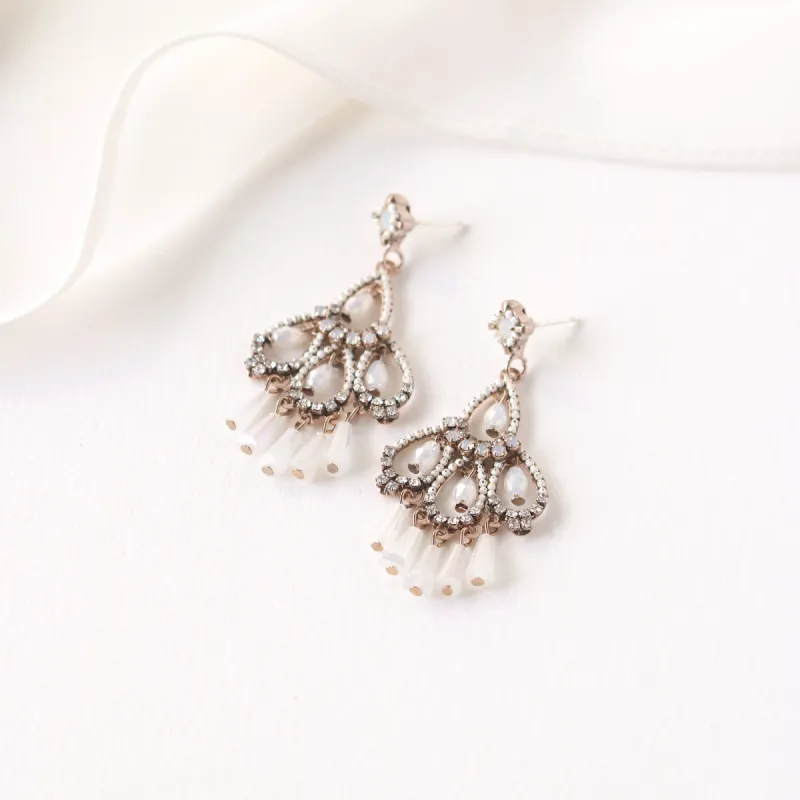 White Nirvana Drop Earrings sold by Silver Lotus