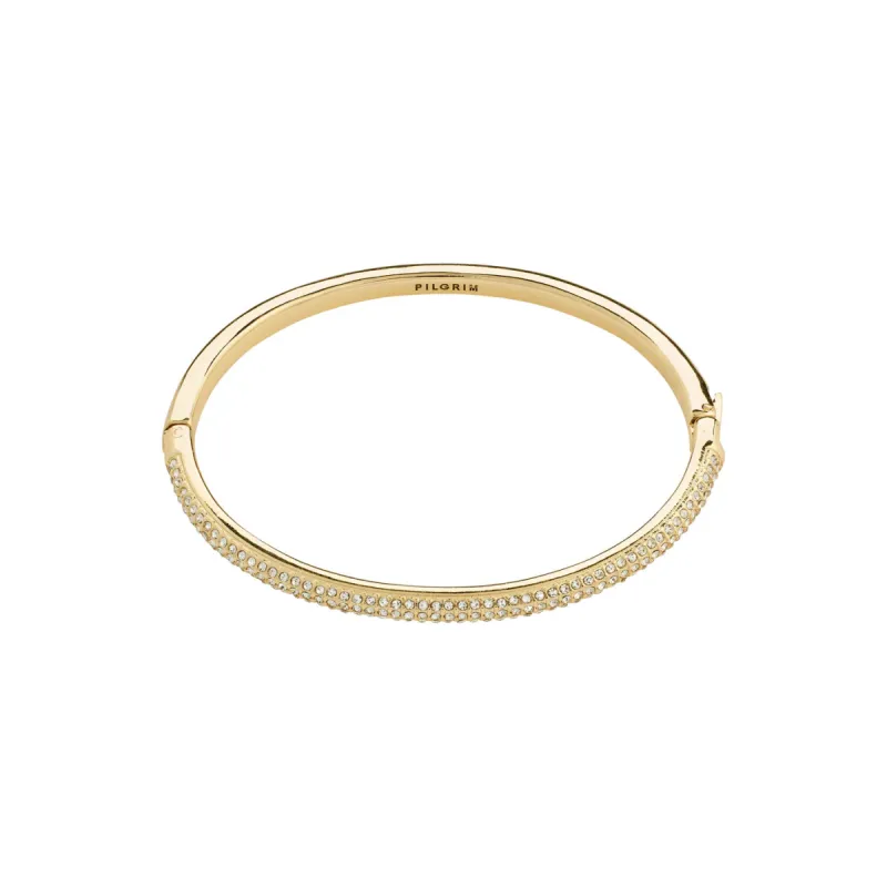Focus Gold Plated Crystal Bangle sold by Silver Lotus
