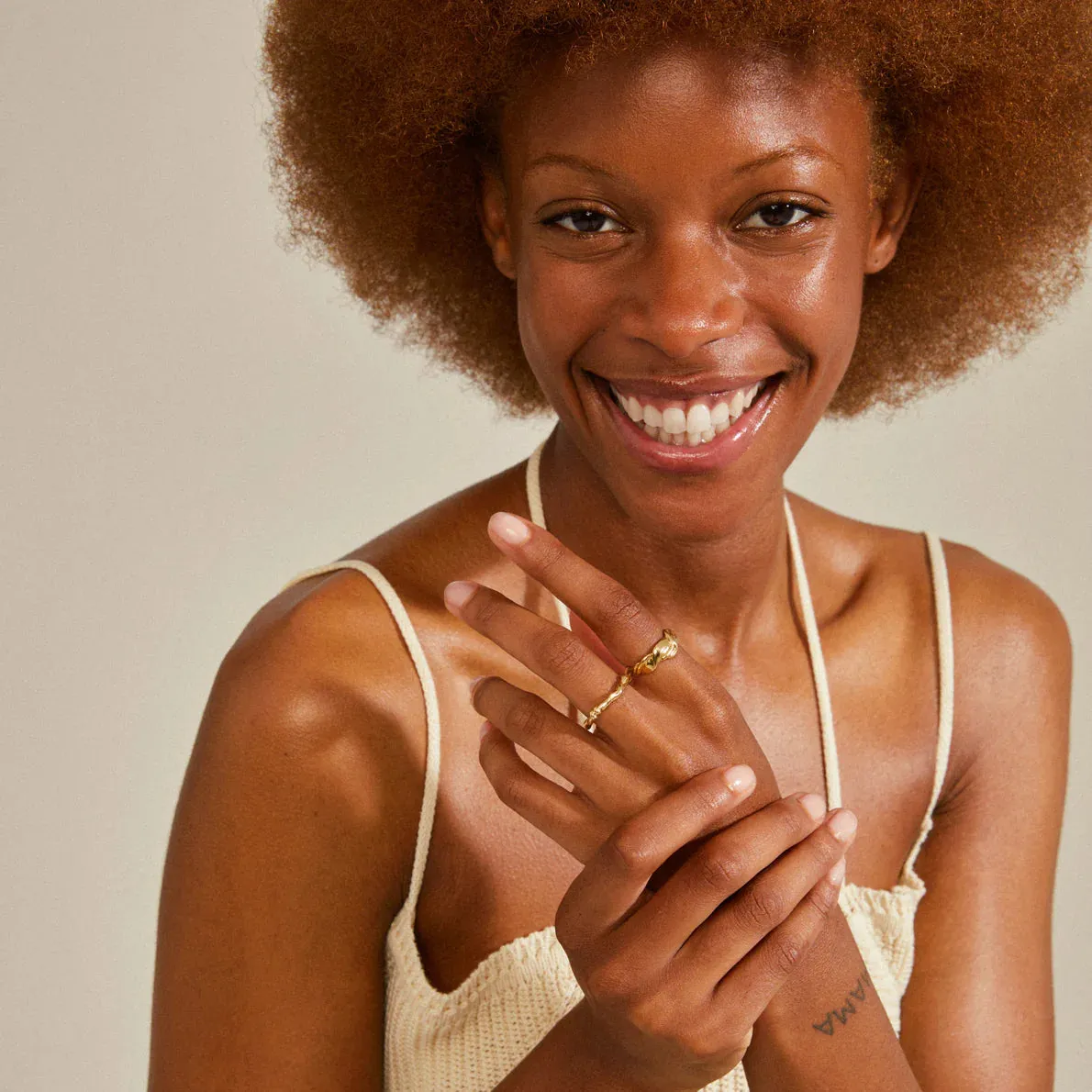 Sun Gold Plated Ring Set sold by Silver Lotus product image thumbnail 2