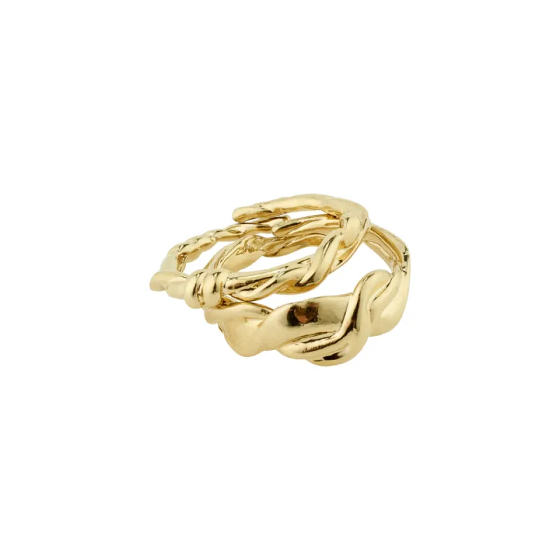 Sun Gold Plated Ring Set sold by Silver Lotus