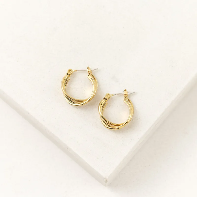Gold Plated Isobel Hoop Earrings sold by Silver Lotus