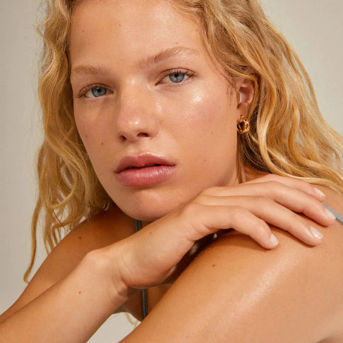 Rani Gold Plated Hoops sold by Silver Lotus product image thumbnail 2