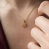 Gold Vermeil India Temple Flower Disc Necklace sold by Silver Lotus