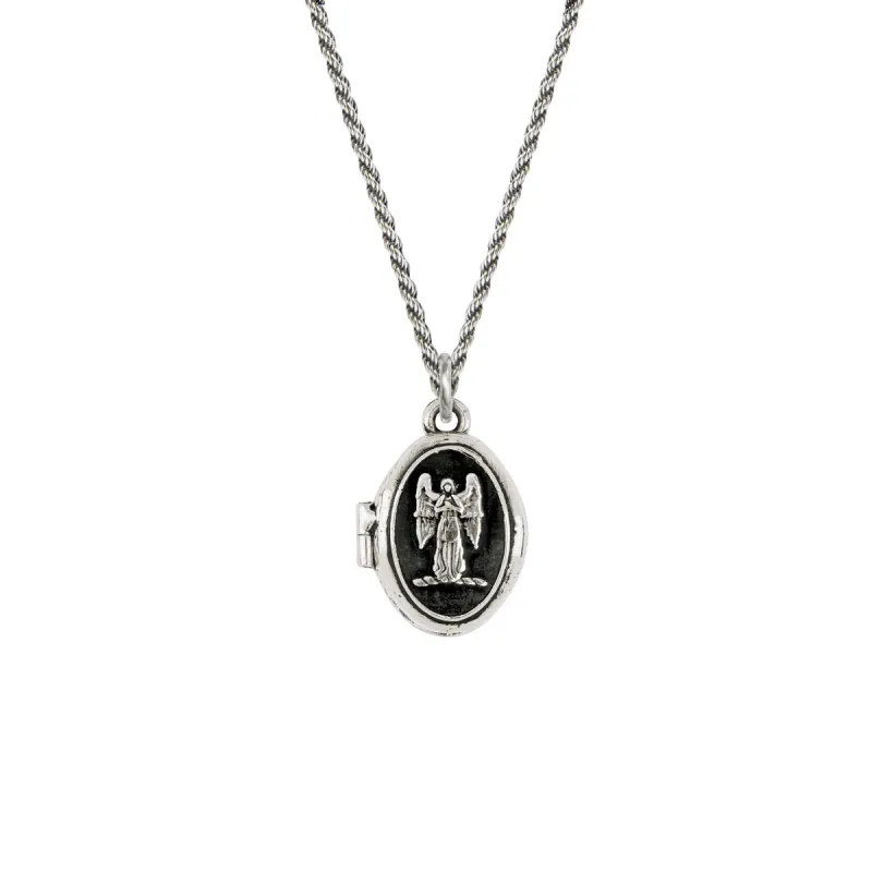 Small Guardian Angel Locket - Limited Edition sold by Silver Lotus