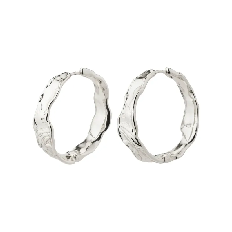 Julita Silver Plated Hoops sold by Silver Lotus