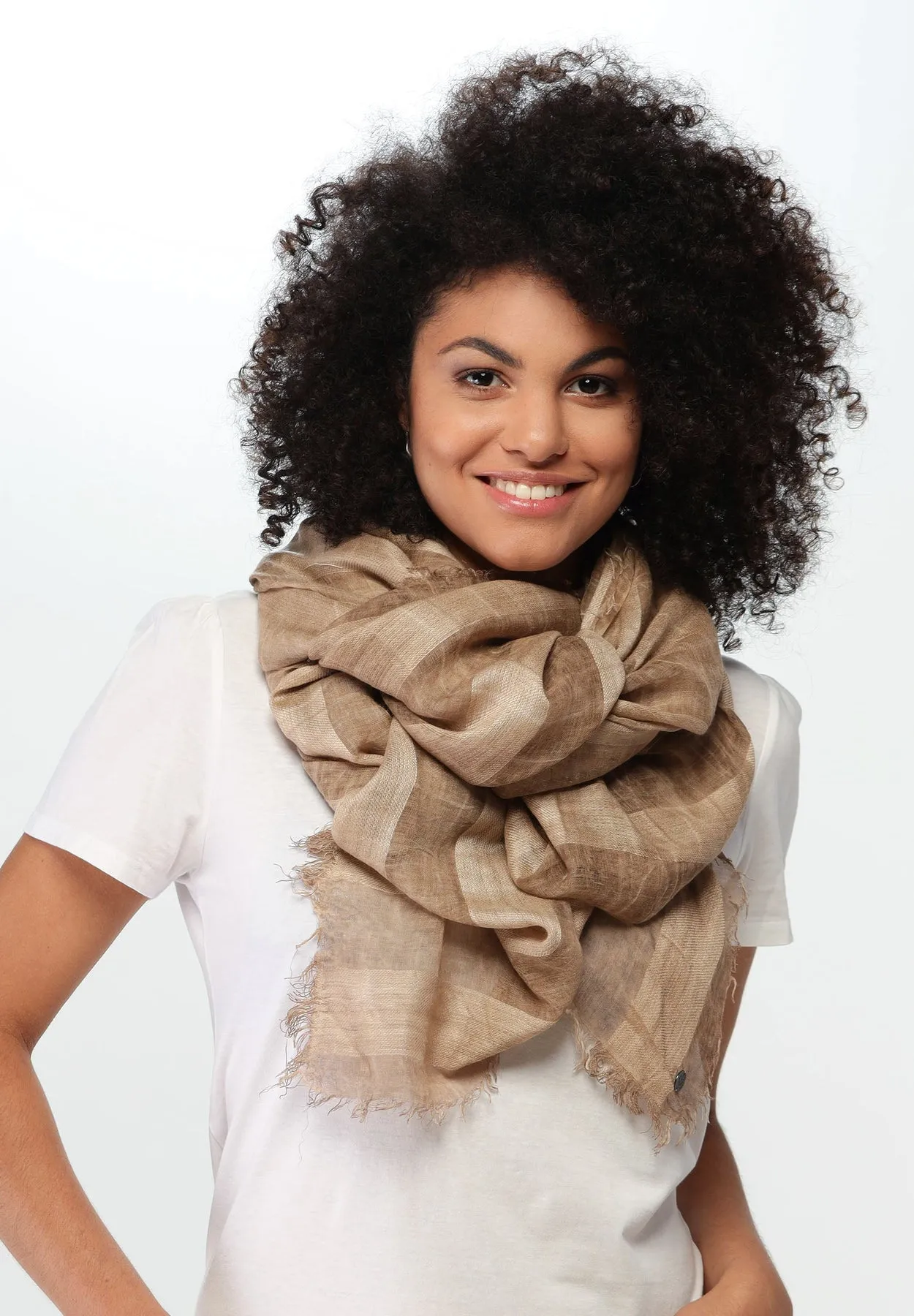 Tonal Stripe Cold Dye Viscose Blend Wrap sold by Silver Lotus product image thumbnail 2