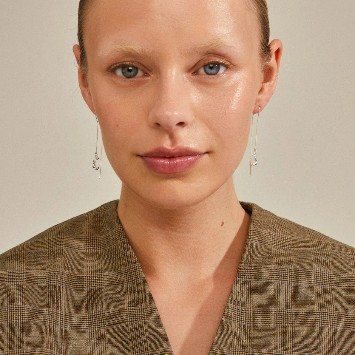 Remy Silver Plated Pull Through Earrings sold by Silver Lotus product image thumbnail 3