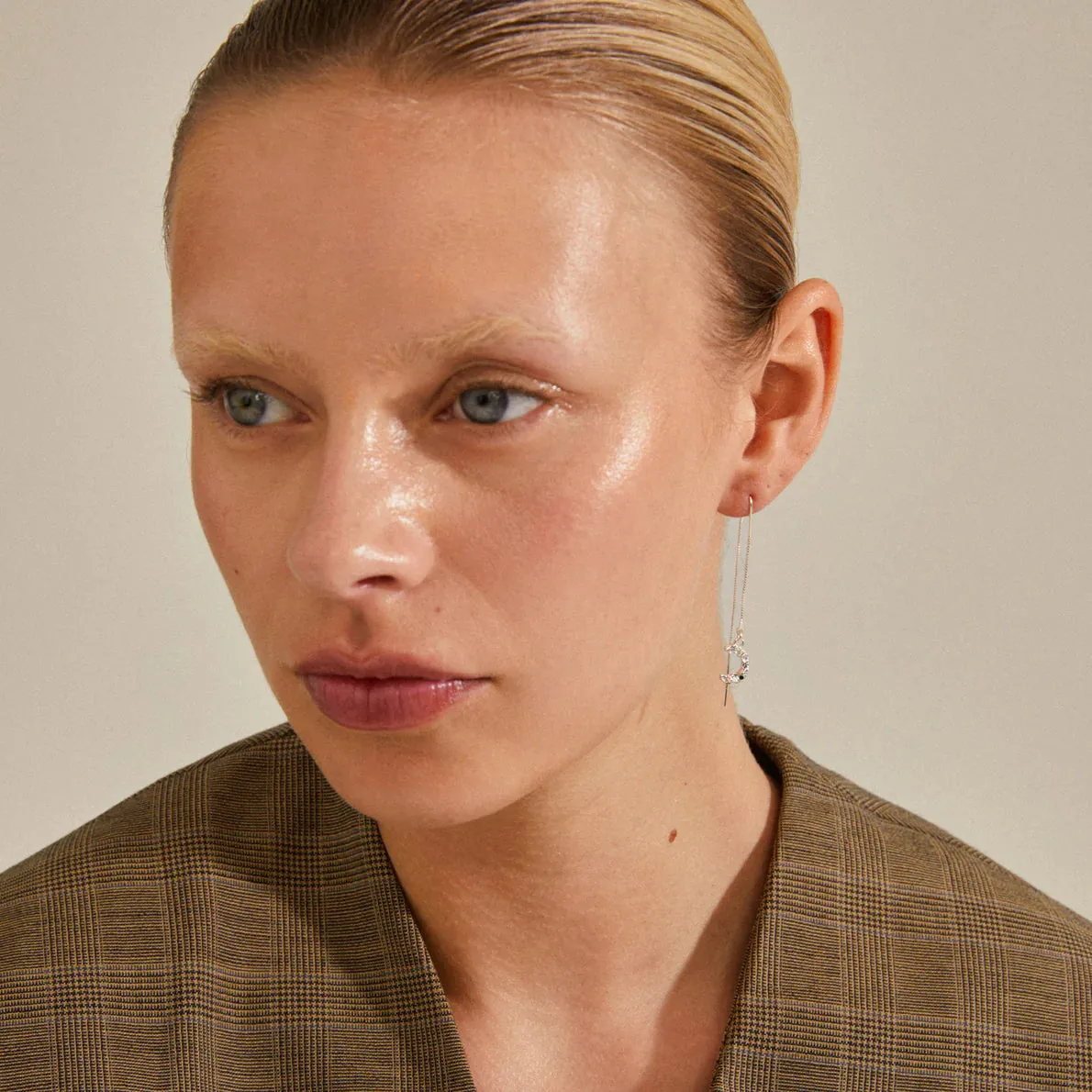 Remy Silver Plated Pull Through Earrings sold by Silver Lotus product image thumbnail 2