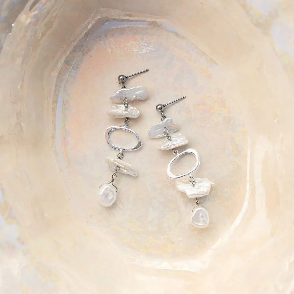 Biwa Silver Earrings sold by Silver Lotus product image thumbnail 3