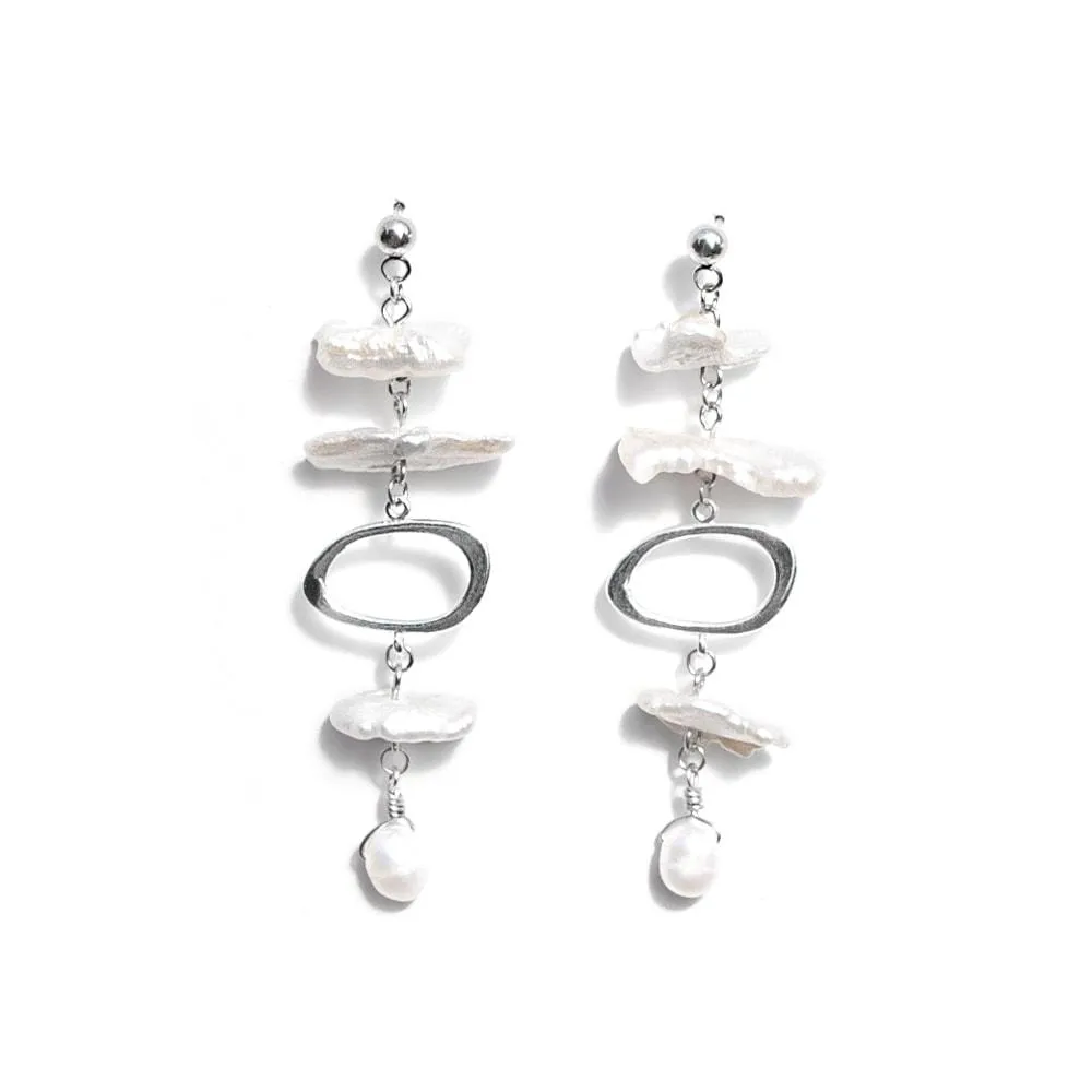 Biwa Silver Earrings sold by Silver Lotus