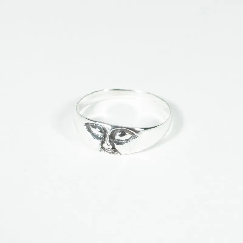Silver Moon Face Ring sold by Silver Lotus