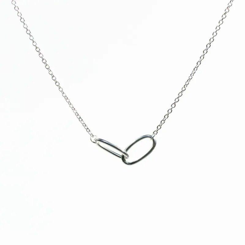Two Ovals Silver Necklace sold by Silver Lotus