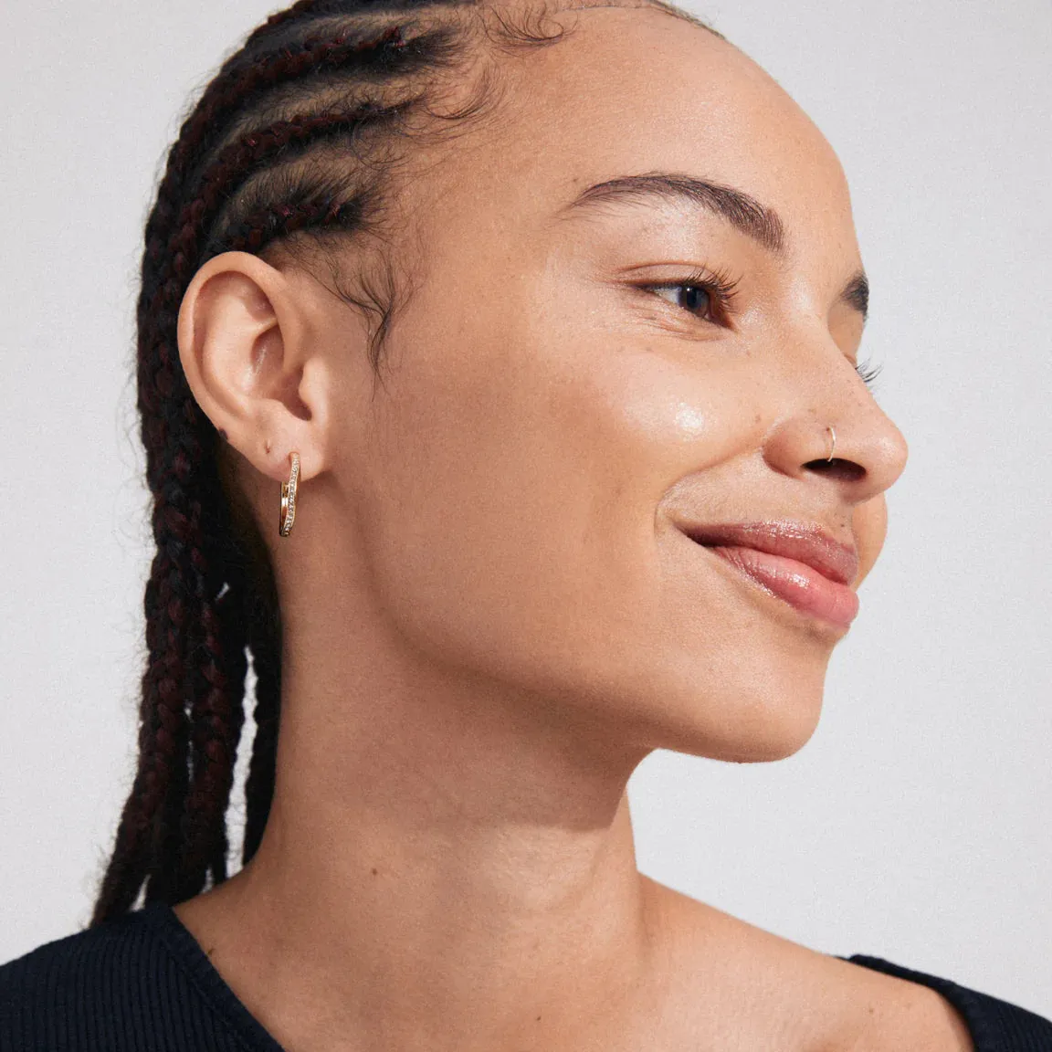 True Gold Plated Crystal Hoops sold by Silver Lotus product image thumbnail 2