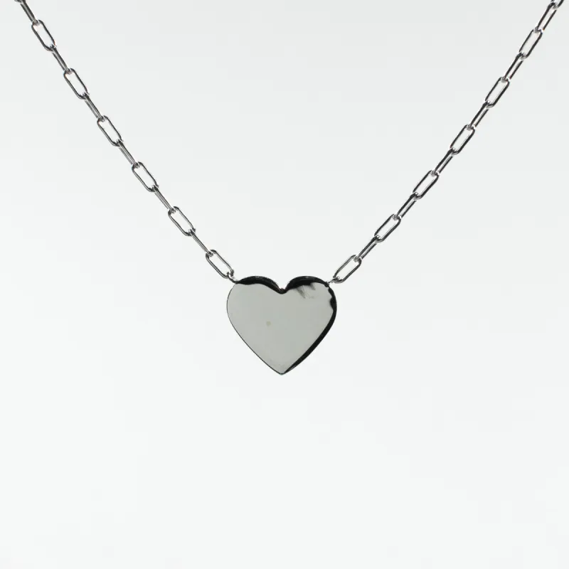 Silver Cutout Heart Necklace sold by Silver Lotus