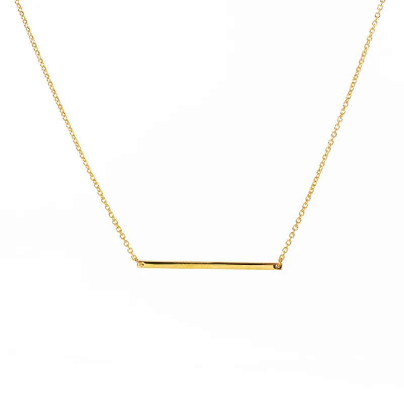 Gold Vermeil Bar Necklace sold by Silver Lotus