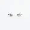 Tiny Silver Leaf Studs sold by Silver Lotus