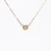 Gold Labradorite Comini Circle Stone Necklace sold by Silver Lotus