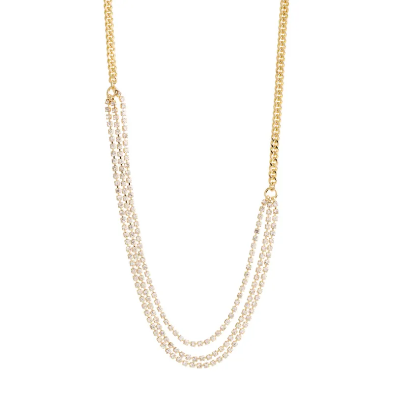 Blink Gold Plated Crystal Necklace sold by Silver Lotus