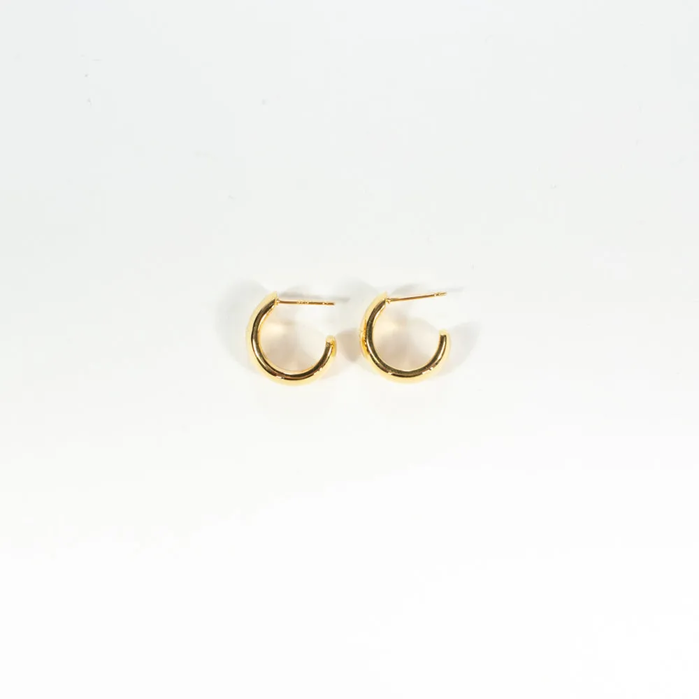 Gold Vermeil Star Set Hoops sold by Silver Lotus product image thumbnail 2